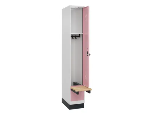 locker met bank,HxBxD 1950x300x815mm,1vak,vak B 300mm,draaigrendel