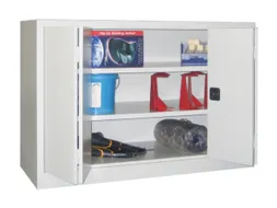 Vouwdeurkast 1000x1500x500mm 2legborden Verzinkt Ral7035 Front Ral7035