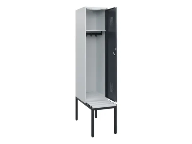 locker met bank,HxBxD 1950x400x815mm,1vak,vak B 400mm,cilinderslot