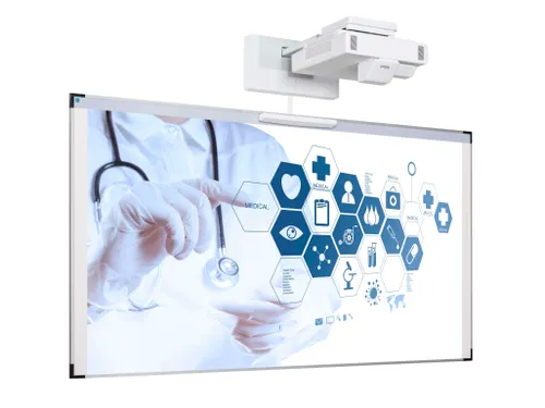 Projectiebord 126x231cm 16:9 mat wit Extraflat finger touch