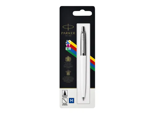 Balpen Parker Jotter Original white CT medium blister à 1 stuk
