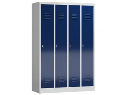 garderobekast 1800x1185x500mm 4vak klink sokkel romp RAL7035 RAL5010