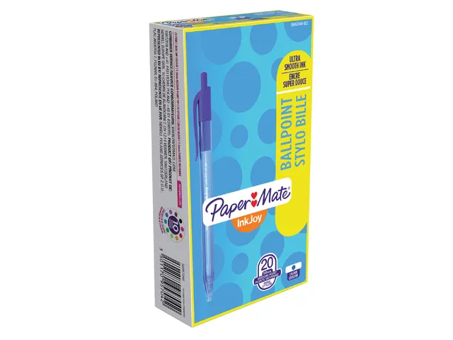 Balpen Paper Mate Inkjoy 100RT medium blauw