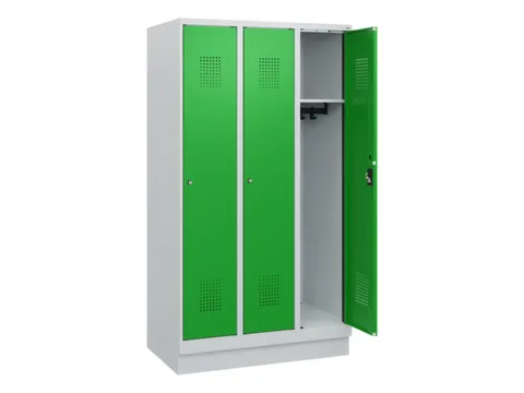schoollocker,HxBxD 1630x900x500mm,3vak,vak B 300mm,cil.-slot,sokkel