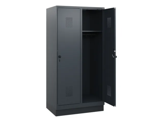 schoollocker,HxBxD 1630x800x500mm,2vak,vak B 400mm,draaigrendel,sokkel