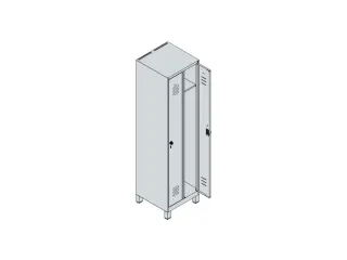 locker,HxBxD 1950x500x500mm,2vak,vak B 250mm,cil.-slot,voeten - 3
