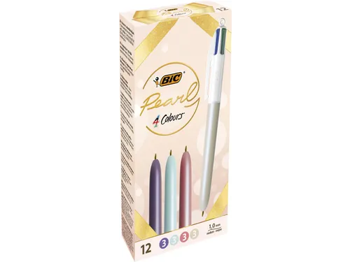 4-kleurenbalpen Pearl, doos van 12 stuks, assorti