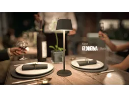 Securit Tafellamp Georgina LED Zwart oplaadbaar USB dimbaar
