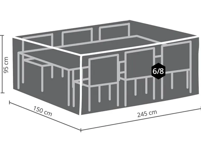 Housse d'extérieur rectangulaire ensemble de jardin Taille L gris