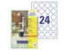 Etiquette Avery Zweckform L3415-10 ronde 40mm blanc 240 pièces