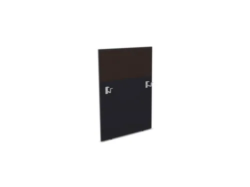 baliepaneel,v. bureau,aanbouw links,B 800mm,CC-zwart,BN2036-bruin