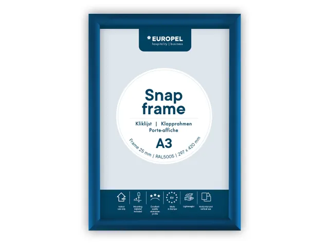 Europel Kliklijst Premium A3 25 mm Blauw