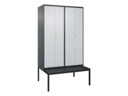 locker voor scheiding van kleding,HxBxD 2120x1200x815mm,4vak