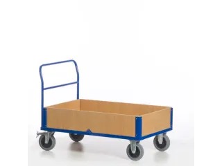 boordwandwagen,draagverm. 600kg,laadvl. LxB 1200x770mm,houtplaat - 2