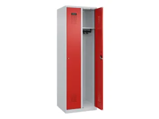 locker,HxBxD 1850x600x500mm,2vak,vak B 300mm,cil.-slot,staand op vloer - 2