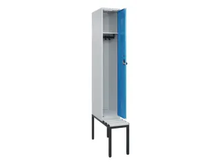 locker met bank,HxBxD 2120x300x815mm,1vak,vak B 300mm,draaigrendel - 1