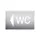 wandbord,WC,pijl links,RVS,zelfklevend,HxB 160x235mm