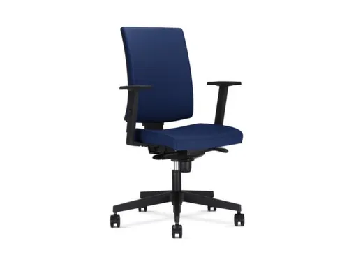 Bureaustoel Zwart Bekleding Blauw Zitting 410-540x460x450mm