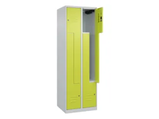 Z-garderobekast,HxBxD 1850x600x500mm,vak B 150/300mm,cil.-slot - 2