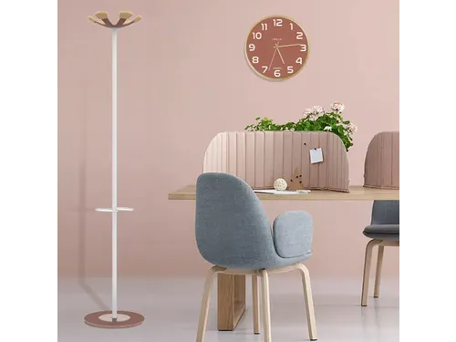 Unilux kapstok Aurora Staand Wit/Rood Beukenhout 6 haken