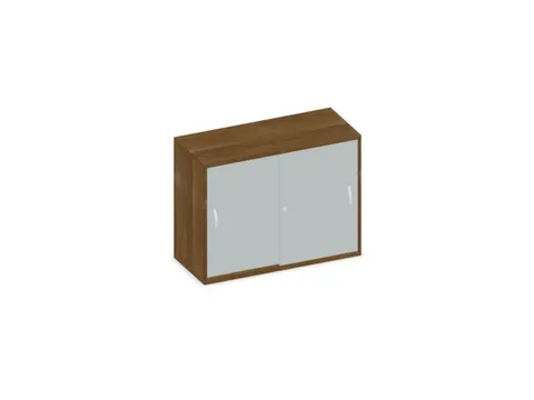 Schuifdeurkast 770x1000x430mm Romp Noten Decor Front Lichtgrijs