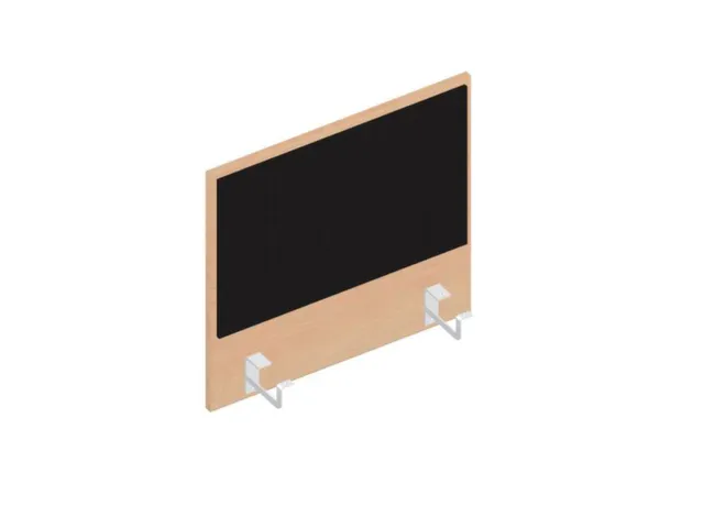 baliepaneel,v. bureau,aanbouw links,B 600mm,NE-esdoorn,BN8033-zwart