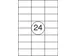 Office Products Etiket 70x42,3mm Wit Rechte Hoek 2100 stuks