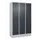 locker voor scheiding van kleding,HxBxD 1950x1200x500mm,3vak