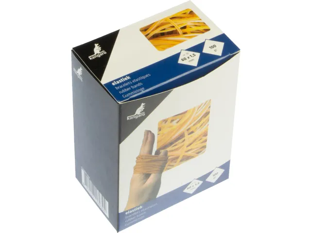 Elastiek Kangaro nr. 16 60x1,5mm 100 gram naturel