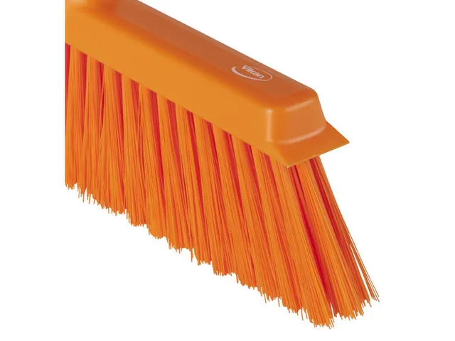 Vikan Hygiene medium veger Oranje stofblik lange steel 250mm