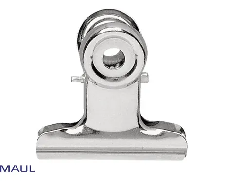 Papierklem MAUL Bulldog 30mm capaciteit 10mm zilver