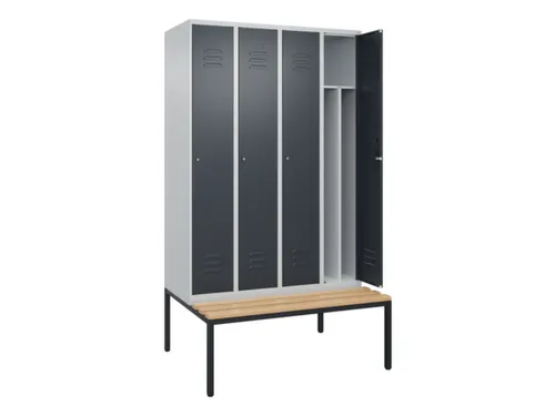 locker voor scheiding van kleding,HxBxD 2120x1200x815mm,4vak