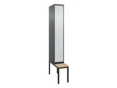 locker met bank,HxBxD 2120x300x815mm,1vak,vak B 300mm,cil.-slot