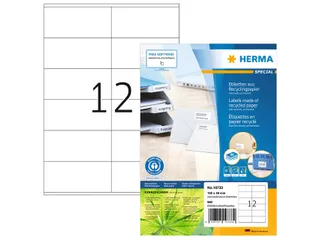 HERMA 10733 Etiketten gerecycled papier A4 105x48mm Wit 960 stuks - 1