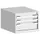 ladekast HxBxD 400x525x525mm 3laden RAL7035 front RAL7035