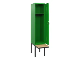 locker met bank,HxBxD 1950x400x815mm,1vak,vak B 400mm,draaigrendel - 1