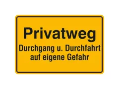 aanwijzingsbord,Eigen weg - Doorgang en doorrit,aluminium gemerkt