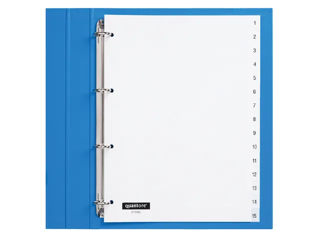 Tabbladen Quantore A4 4-Gaats 1-15 Genummerd Wit Pp