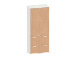 kantoorkast,HxBxD 1920x800x430mm,decor romp wit,decor front beuken - 1