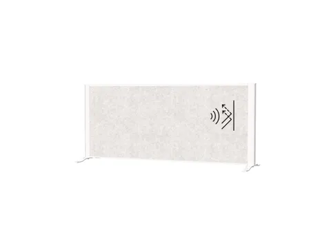 Akoestisch Bureauscherm MAULconnecto 120x50cm vrijstaand Wit/L.grijs