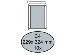 Envelop Quantore Bordrug C4 229x324mm 120gr wit zelfklevend