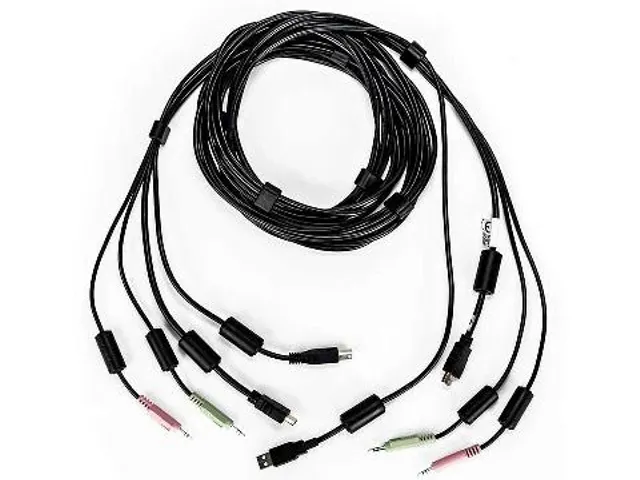 Vertiv Avocent CBL0127, 3 m, USB, USB, HDMI, Zwart, USB