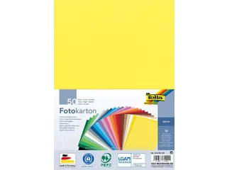 Fotokarton 50 Blad A4 assorti kleuren 300gr - 1