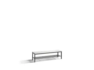 Omkleedbank L 1500Mm Pvc-Zitlatten Schoenenrek Ral7021 - 1
