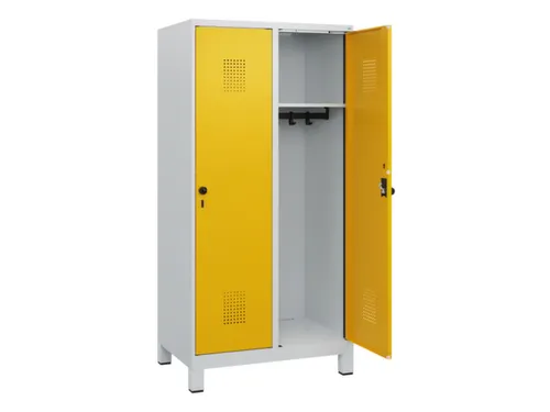 schoollocker,HxBxD 1630x800x500mm,2vak,vak B 400mm,draaigrendel,voeten