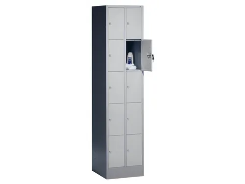 lockerkast RAL7035 HxBxD 1950x460x480mm 2x5vakken vak B 190mm