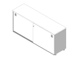 schuifdeurkast,HxBxD 730x1600x450mm,1xhouten vloer,2ordnerhoogte