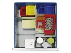 lade-indelingsset,6vakken,v. front H 200mm,staal verzinkt