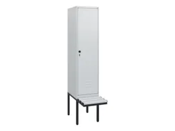 locker met bank,HxBxD 1950x400x815mm,1vak,vak B 400mm,draaigrendel