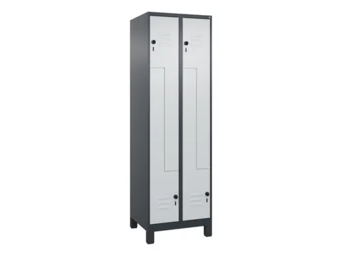 Z-garderobekast,HxBxD 1950x600x500mm,vak B 150/300mm,draaigrendel